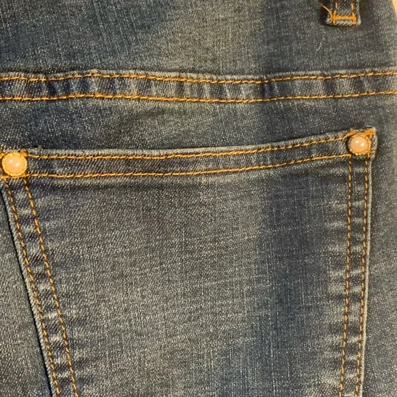 Cristina brand jeans pearl and rhinestone embellishments Embellished Blue Jeans - Picture 8 of 14